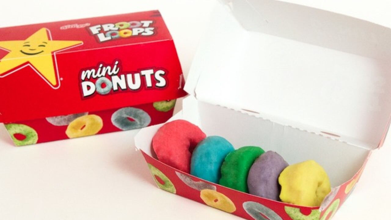 Fruit Loops donuts available at Carl's, Hardee's